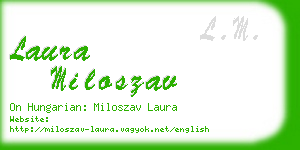 laura miloszav business card